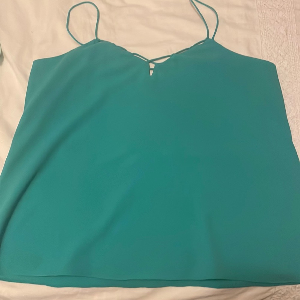 Banana Republic Teal Spaghetti Strap Blouse